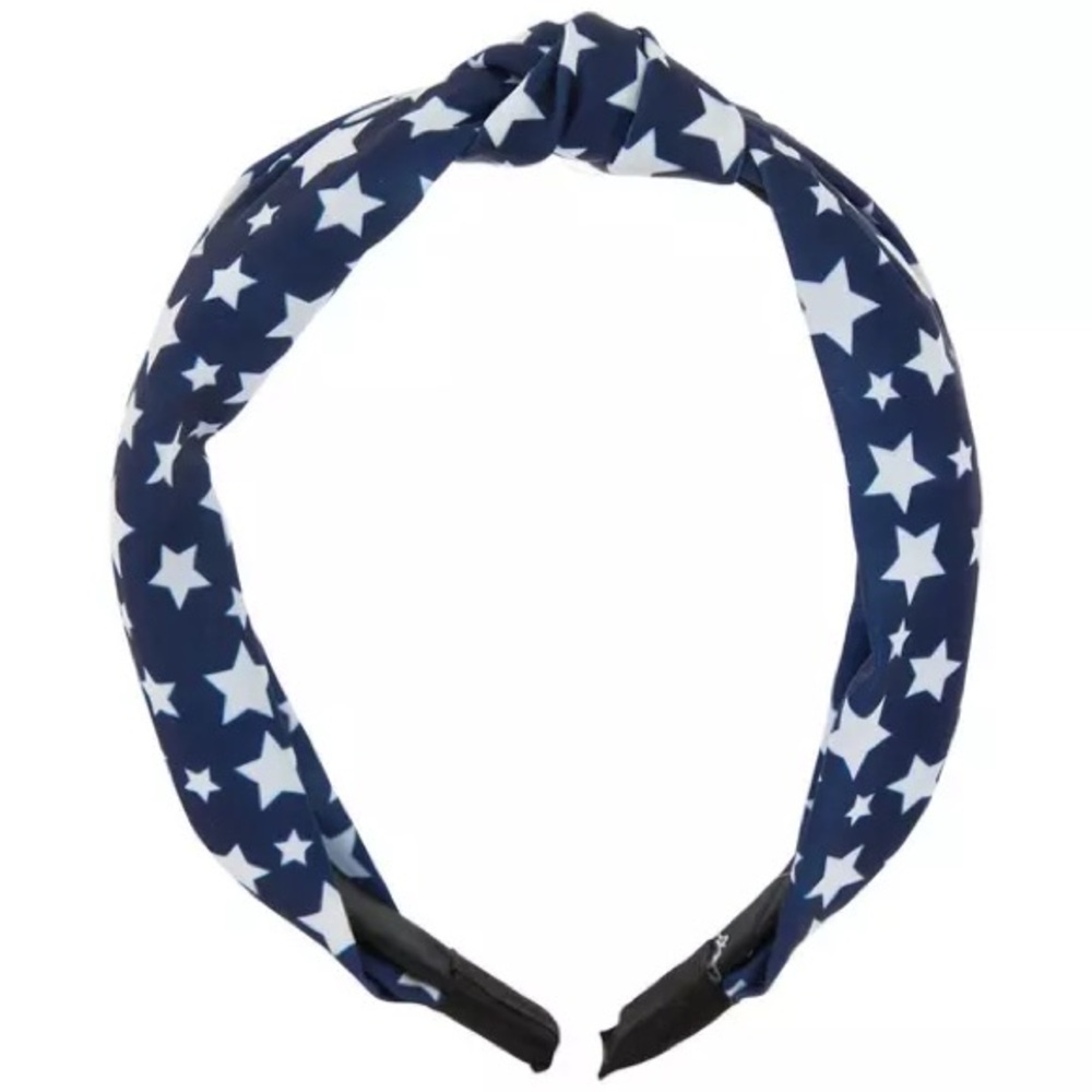 Knotted Headband - Blue & White Stars - Patriotic - New!